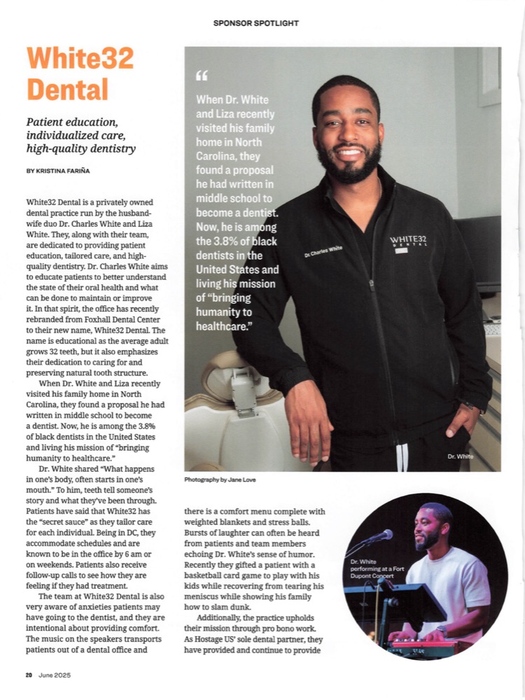 Stroll Palisades June issue cover featuring White32 Dental